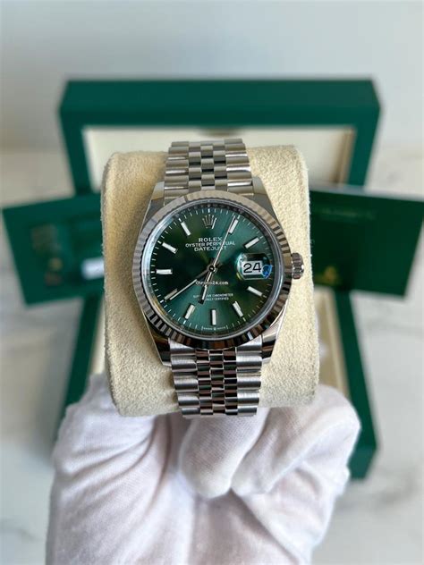 rolex datejust 36 green dial|rolex 2022 release datejust 36.